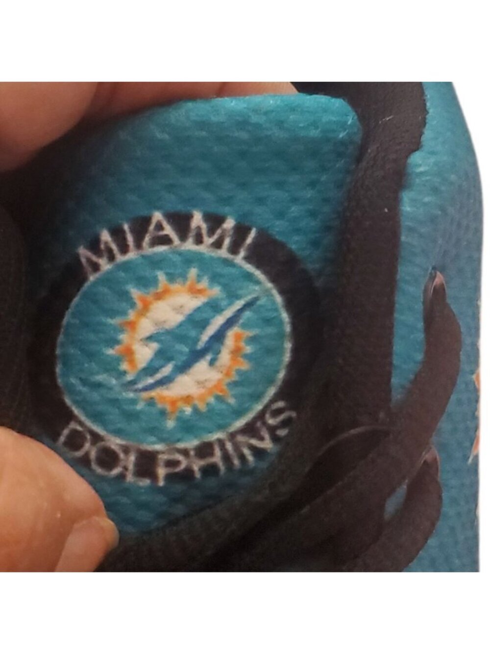 Miami Dolphins Fan Sneakers Sports Shoes Unisex Lightweight Teal/Blk Sze 44 - Picture 4 of 12